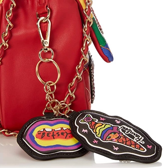 Betsey Johnson It’s Ok to Be…Shoulder Bag, Rainbow - Picture 3 of 5